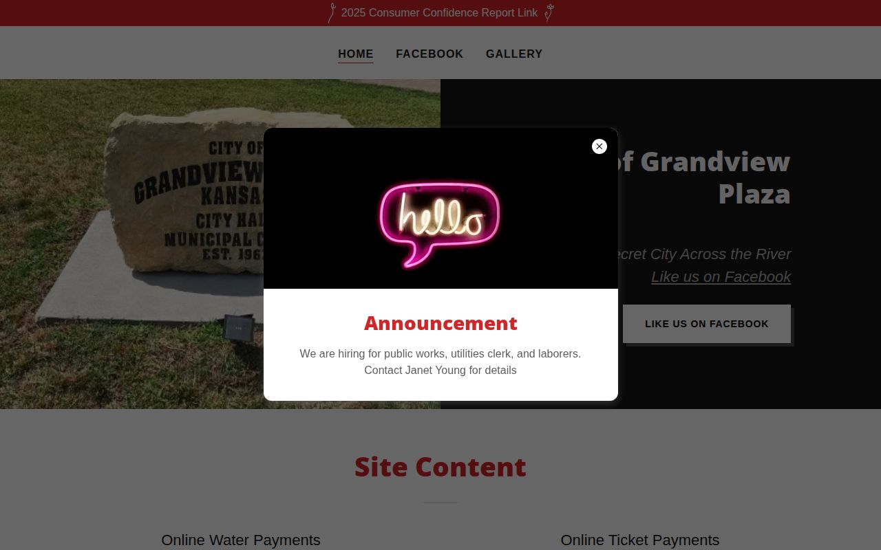 Grandview Plaza Police arrest report records page